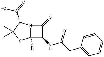 (2S,5R,6R)-3,3-Dimethyl-7-oxo-6-[(phenylacetyl)amino]-4-thia-1-azabicyclo[3.2.0]heptane-2-carboxylic acid(61-33-6)